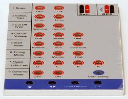 ESC programing card